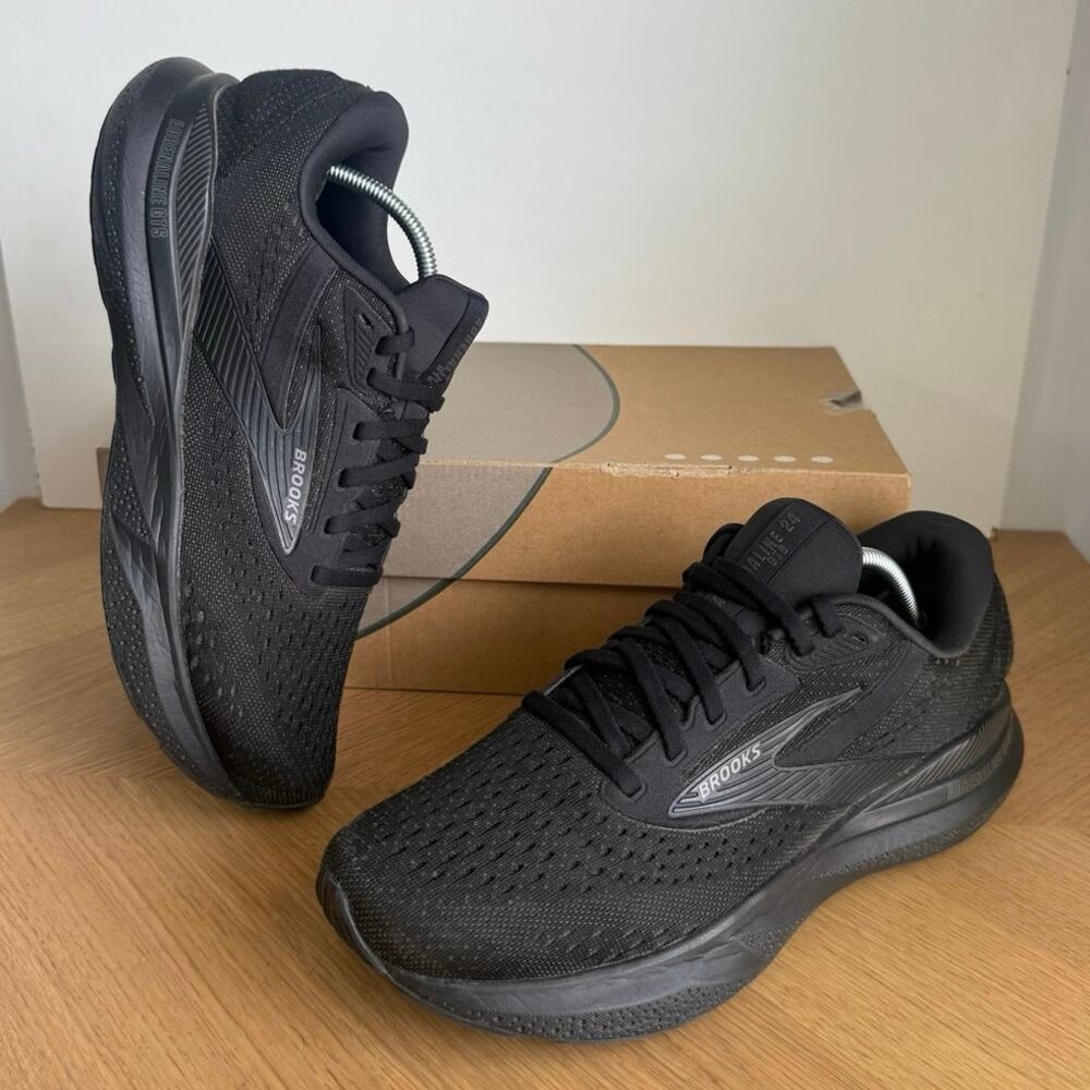 Brooks Adrenaline GTS 24 ‘Triple Black’ Men Running Sneakers- SZ 8 Wide